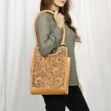 American Darling Tote Hand Tooled Genuine Leather Women Bag Western Handbag Purse